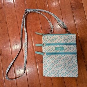 Scout Blue and White Crossbody Bag